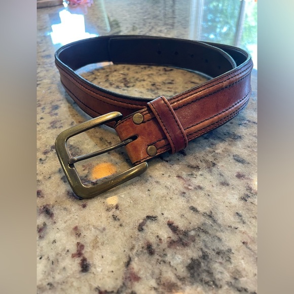 Accessories - Brown Leather Belt 32